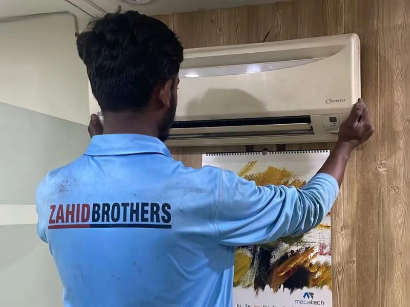 Split air conditioning system installation by Zahid Brothers